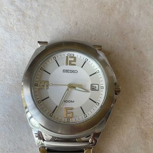 Seiko men water resist 100m w/d st.steel.